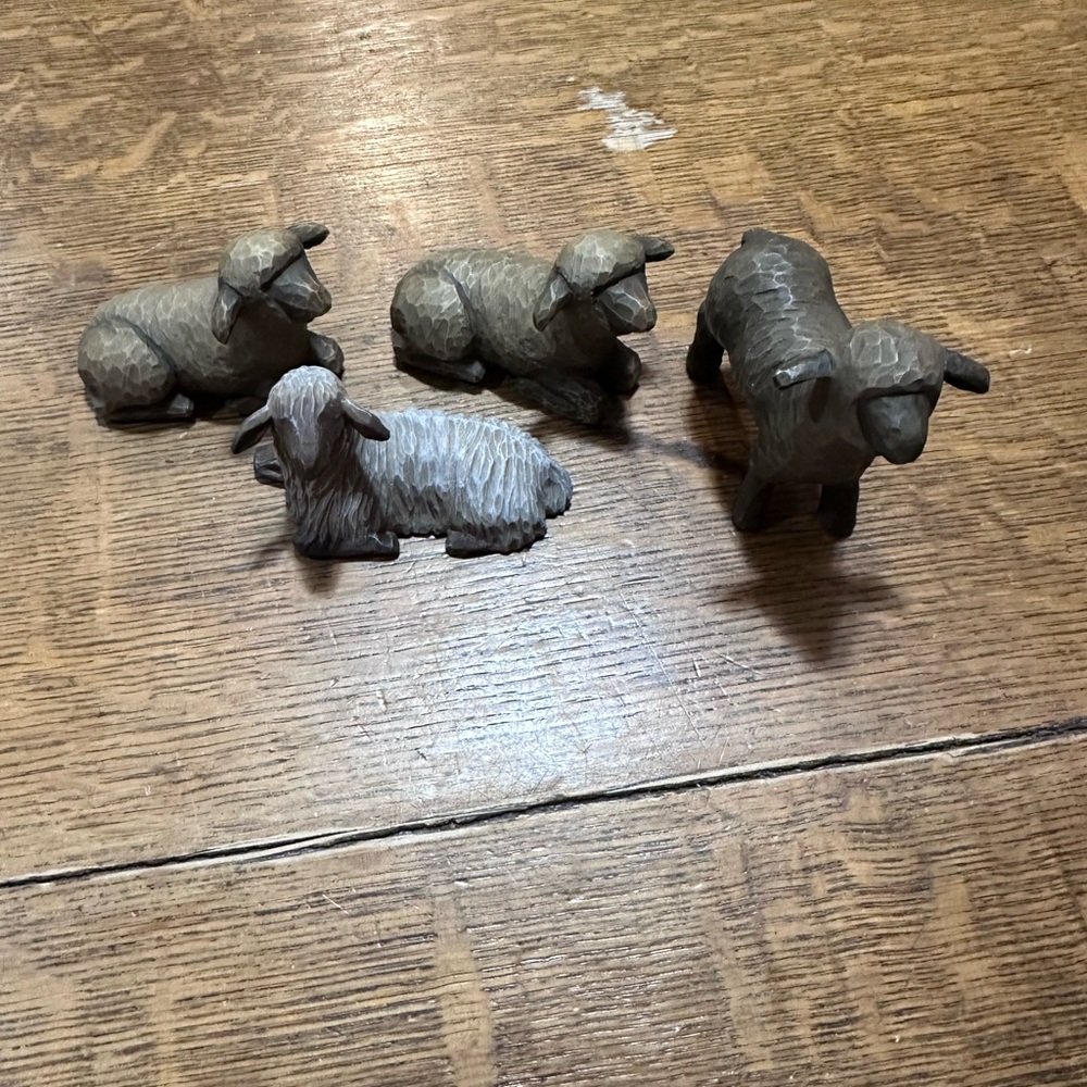 Willow Tree Nativity sheep figurines "Gentle Animals of the Stable" set